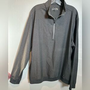 Arnold Palmer Grey 1/4 Zip Stretch Golf Pullover Windbreaker Jacket Sz XLarge